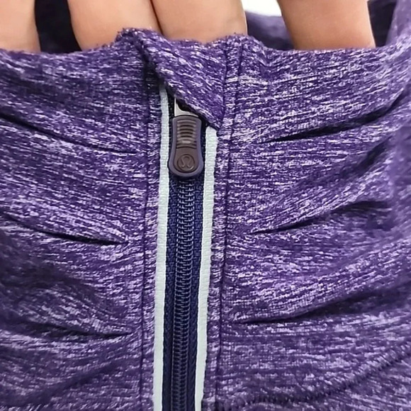 Lululemon Run Inspire Pullover 1/2 Zip Heather Lolo Purple Long Sleeves Size 6 - Picture 9 of 14